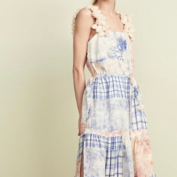 NWT Tory Burch Patchwork Dress Far And Away Distress - Picture 1 of 17